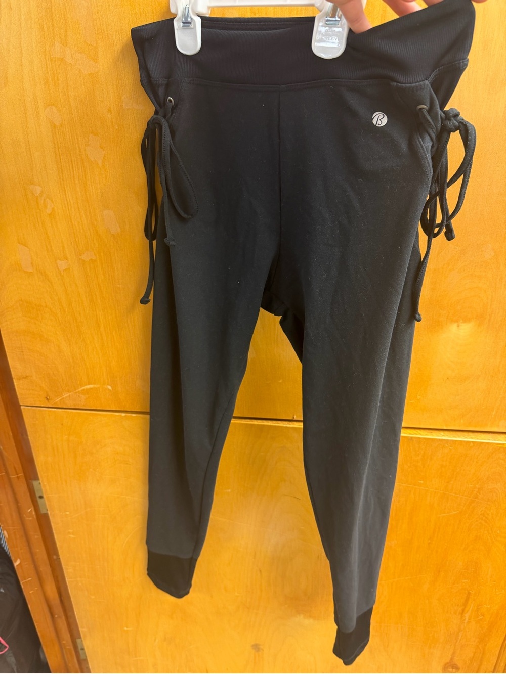Bally Black Drawstring Leggings
